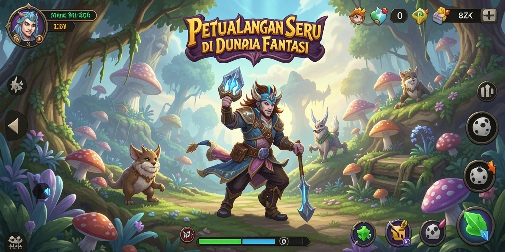 Tampilan gameplay <strong>8ZK</strong> yang mendebarkan dengan karakter berpetualang.