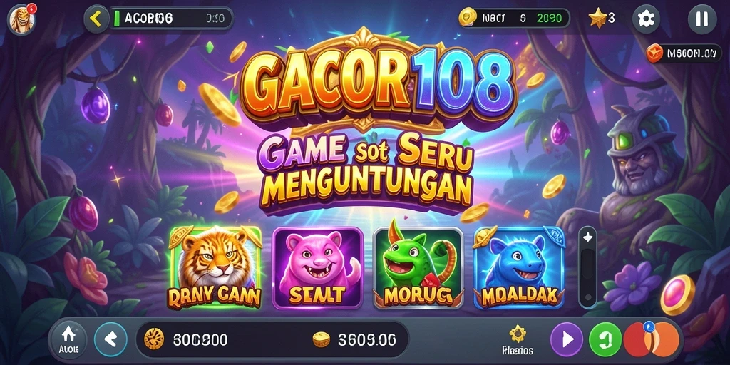 Tampilan menakjubkan dari gameplay GACOR108 di slot online.