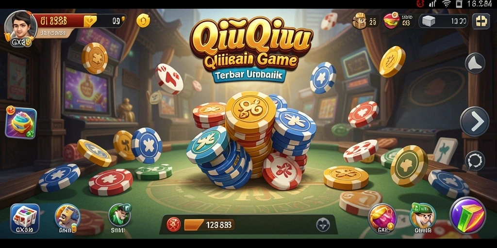 Screenshot gameplay GX88 menunjukkan keseruan permainan QiuQiu.