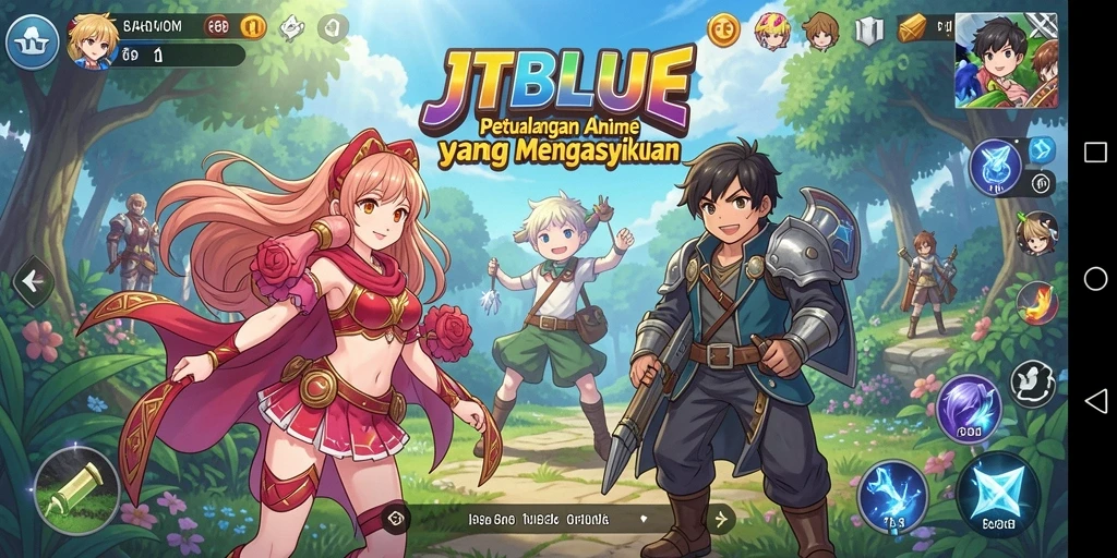 Gameplay seru dan karakter anime yang menarik.