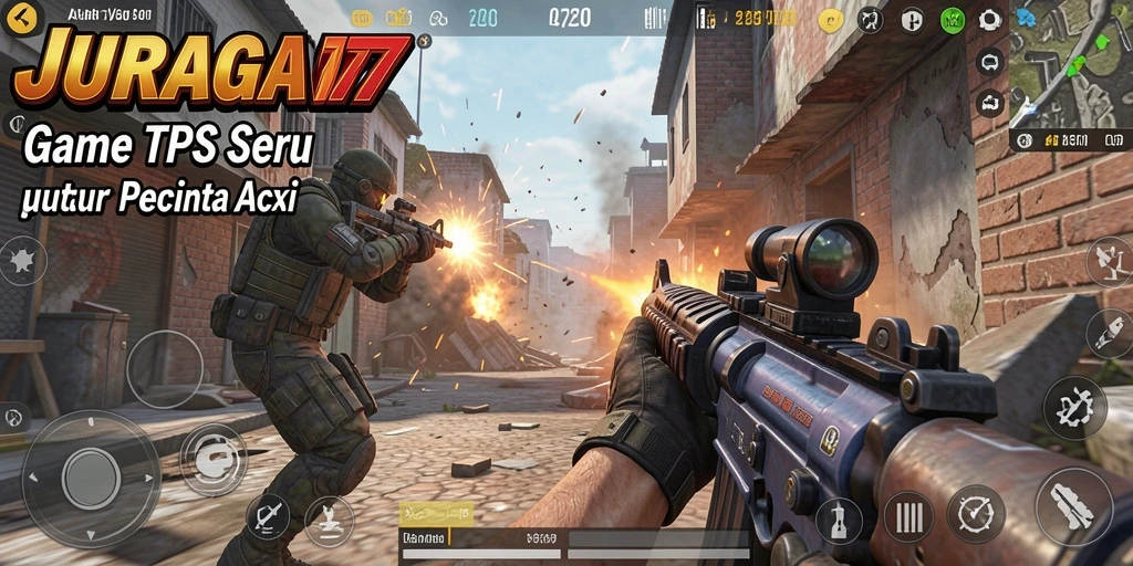 Gameplay menegangkan di JURAGAN77 dengan aksi seru TPS.