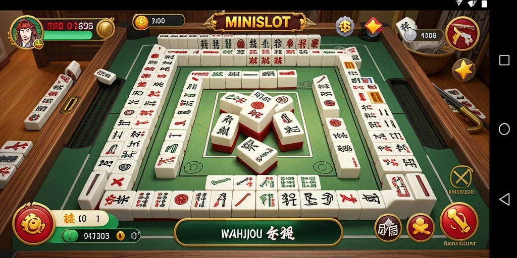 Screenshot gameplay MINISLOT yang menampilkan tantangan Mahjong seru.