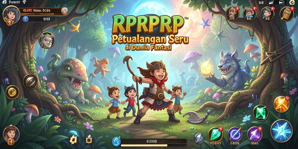 Tampilan gameplay petualangan yang mendebarkan dari RPRPRP.