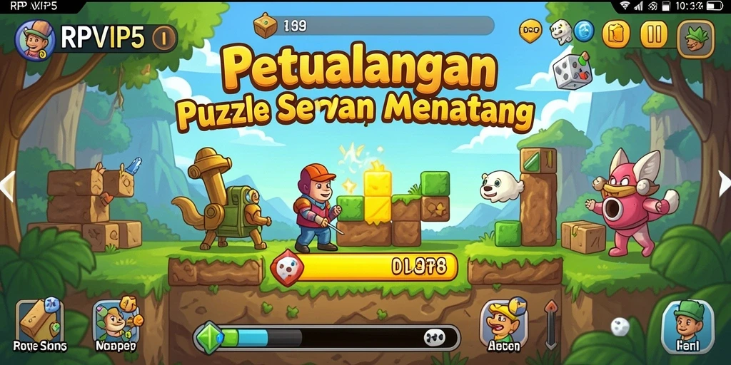 Tampilan seru gameplay RPVIP5 yang penuh teka-teki.
