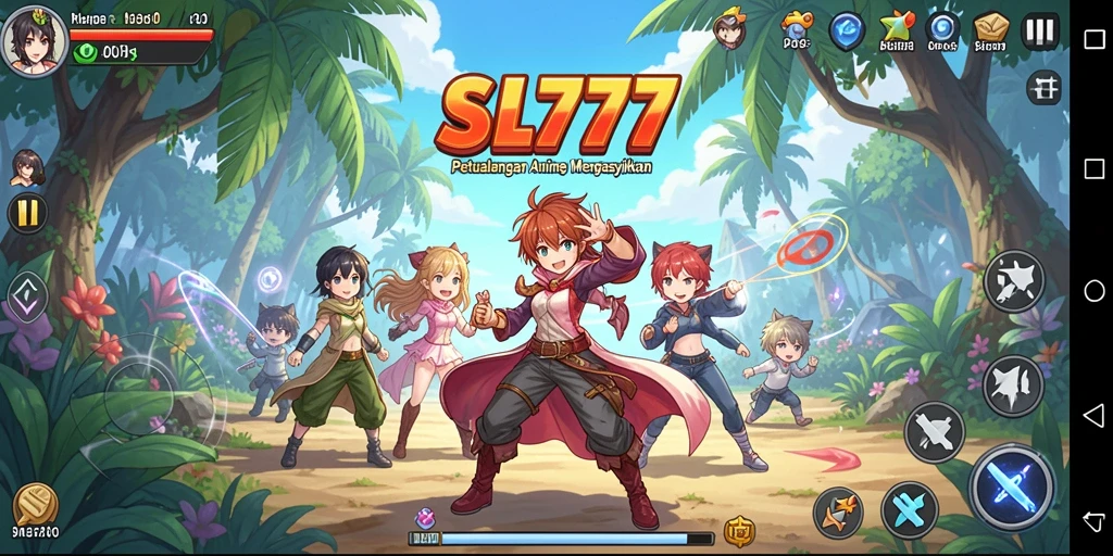 Tampilan menarik dari gameplay <strong>SL777</strong> dengan karakter Anime yang beraksi.