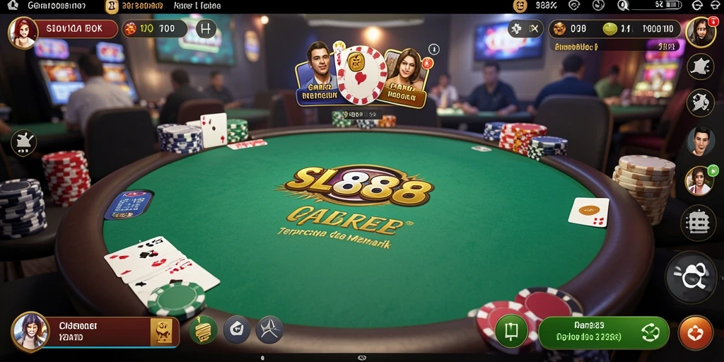 Tampilan gameplay SL888 yang mendebarkan saat bermain Poker.