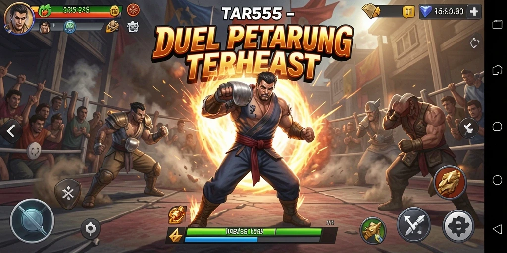 TAR555 menampilkan duel petarung dengan grafis memukau dan aksi yang seru.